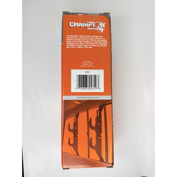 Champion Truck Utility Gun Rack For Rear Window, Holds Rifles-Rods-Bows-Tools - Picture 3 of 6